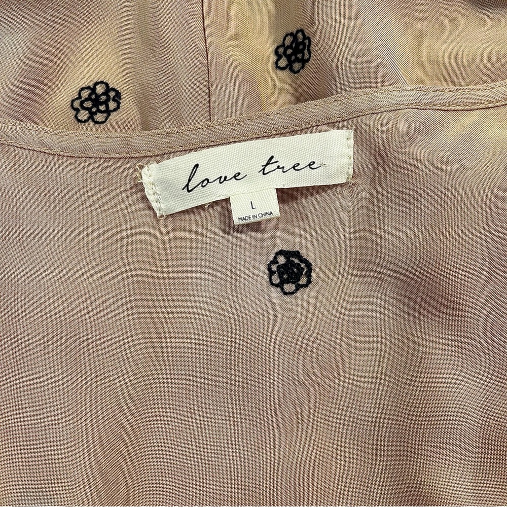 Love Tree Beige Floral Off-Shoulder Romper - Picture 7 of 7